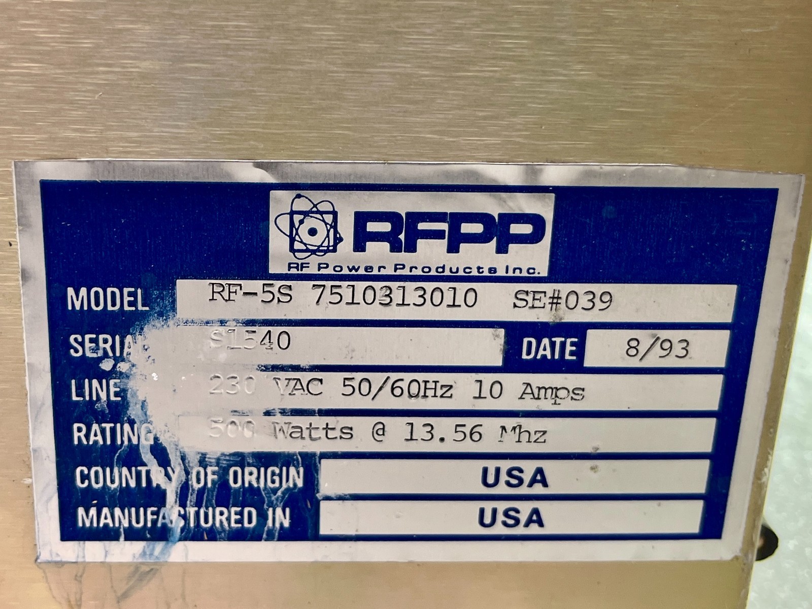Nordiko RF Generator