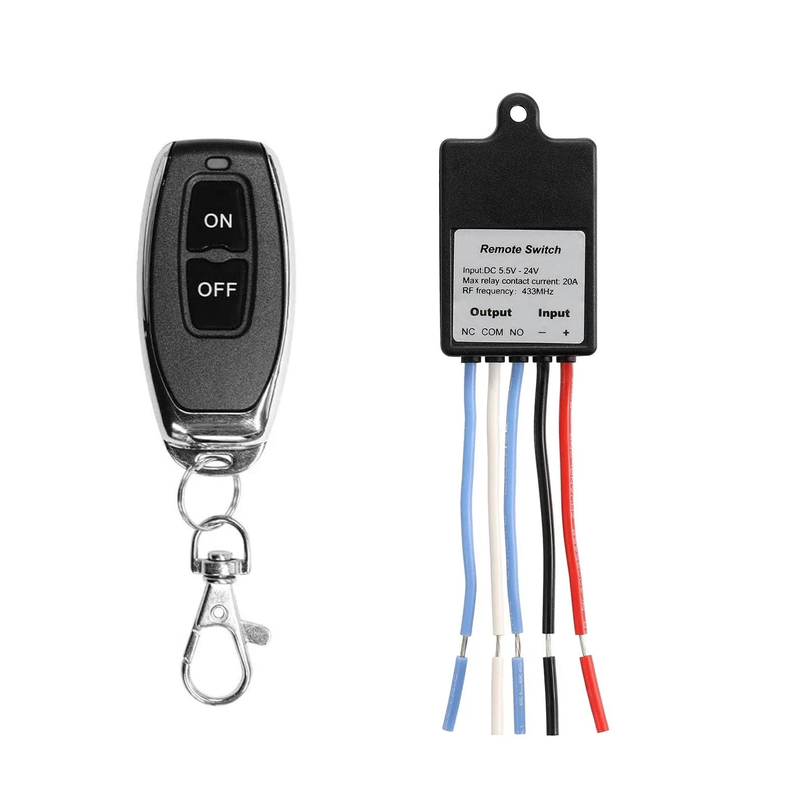 Mini Wireless Remote Control Switch DC 6V 12V 24V 36V 60V 1 Channel RF Relay Lat