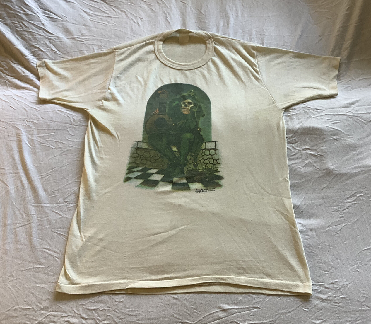 GRATEFUL DEAD WAKE OF THE FLOOD LP 1973 Vintage Jester Concert Shirt Original!