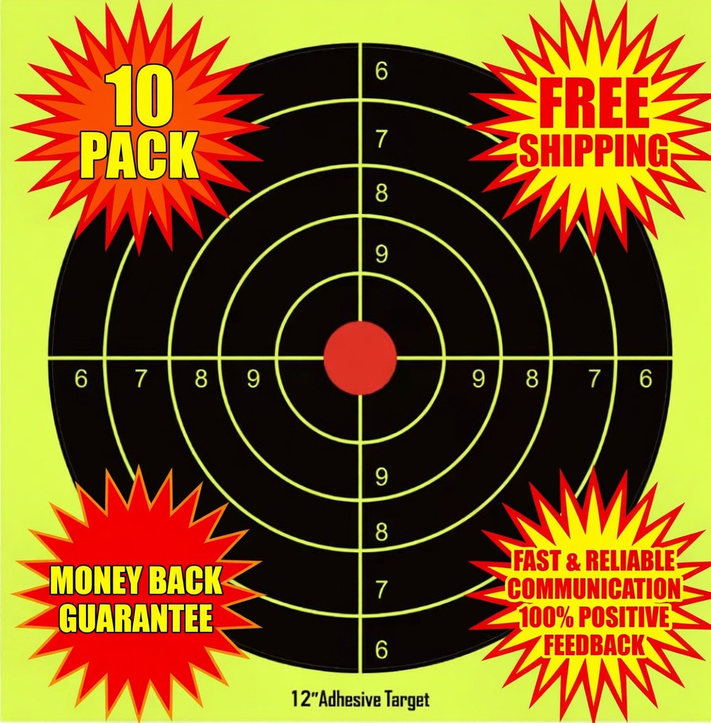 10 CT - Reactive Splatter Shooting/Range Targets Burst - 12'' x 12''