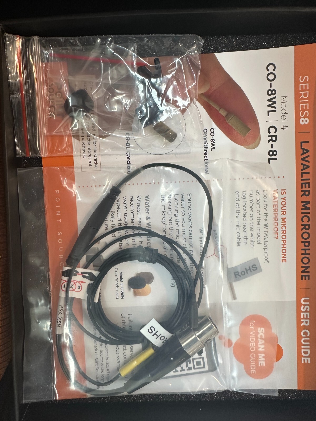 Point Source Miniature Microphone Model CO-8WL-XSH-BL