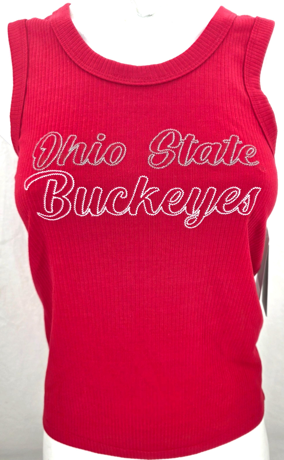 NEW Ohio State Buckeyes Colosseum Embroidered Ribbed Tank Top Shirt Women's M
