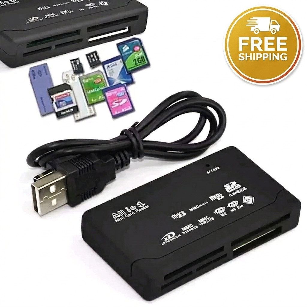 All in One USB Memory Card Reader External Multi Hub Adapter for SD TF CF xD MS