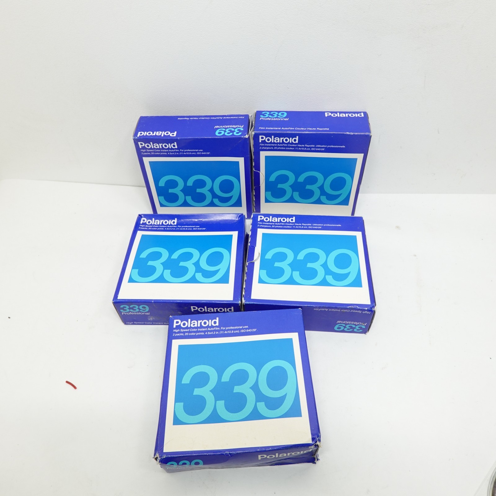 Lot Of 5 Polaroid 339 Professional High Speed Color Instant Auto Film Expired