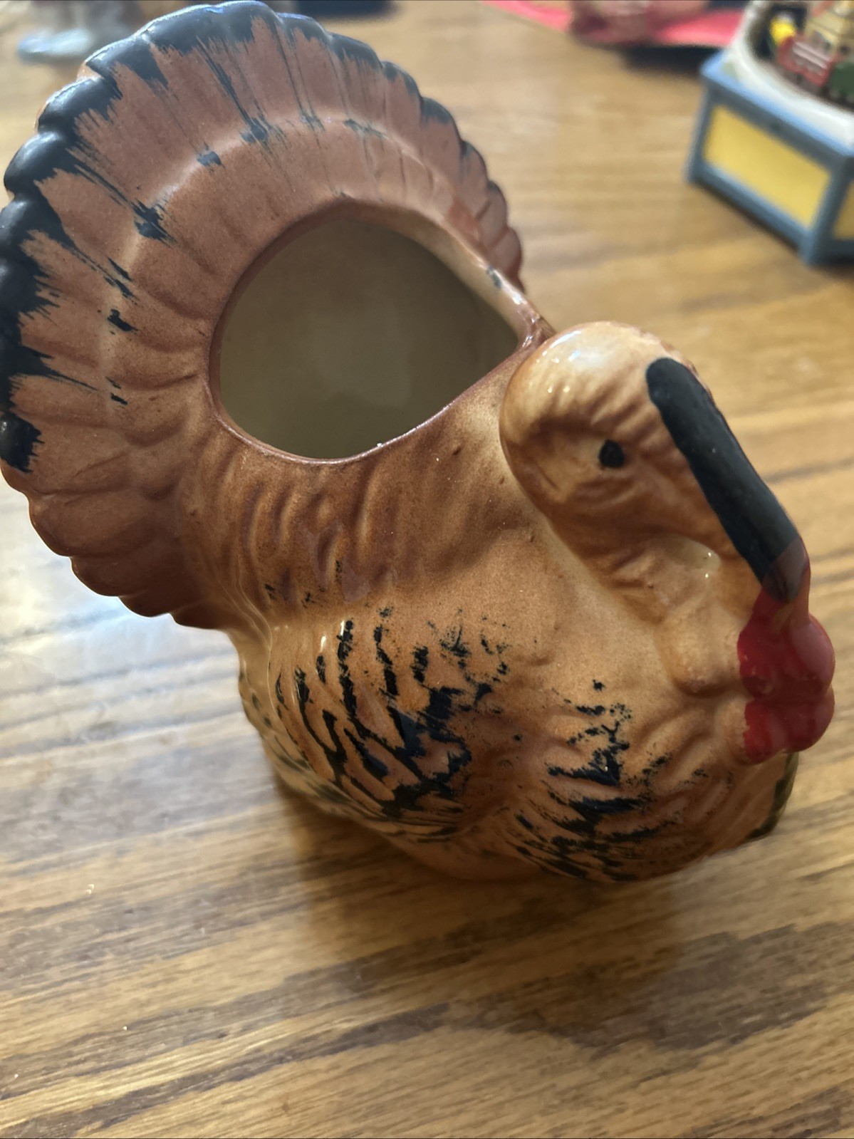 Vintage Ceramic Thanksgiving Harvest Planter Container