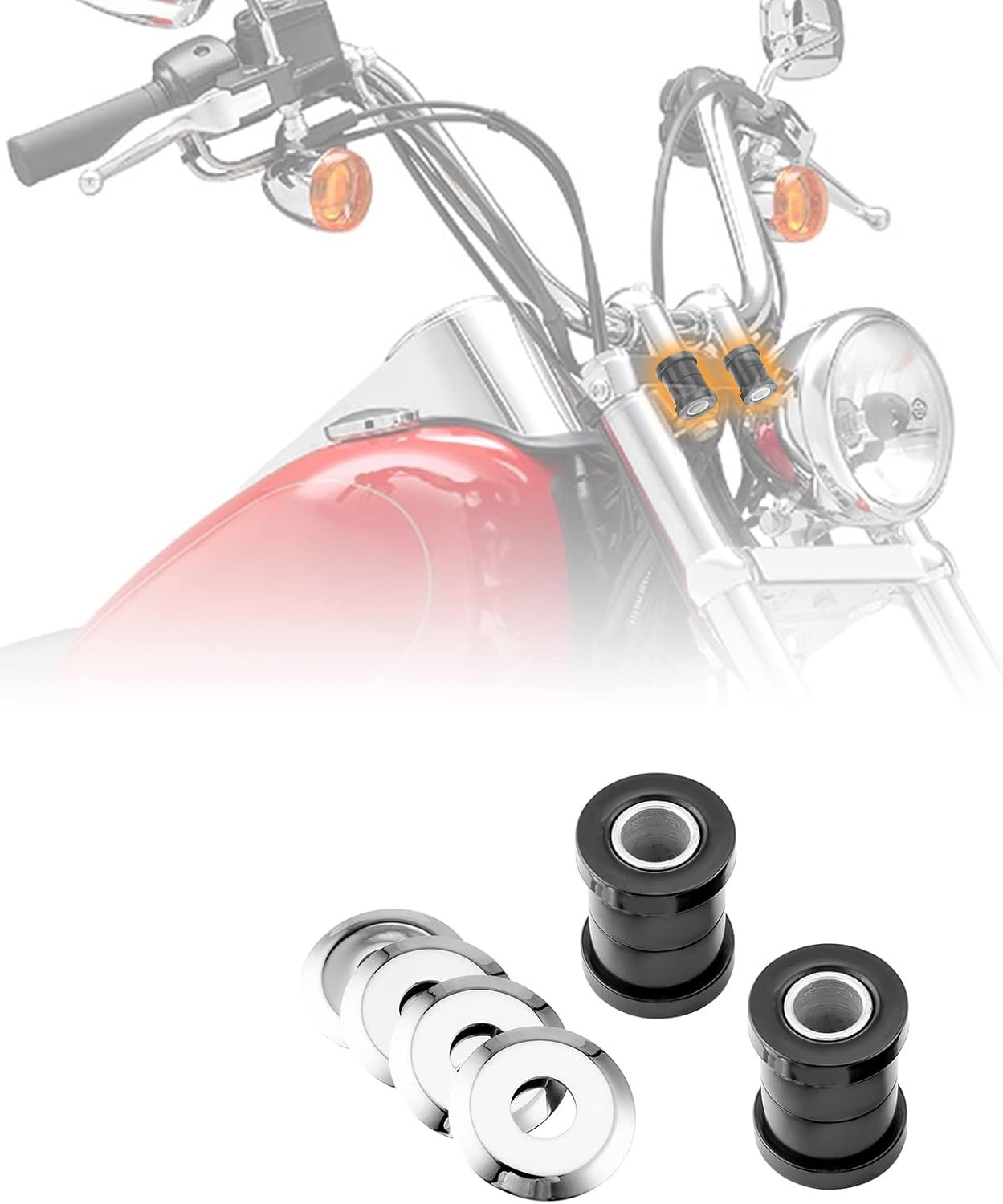 Polyurethane Handlebar Riser Bushings Fit For Harley Softail Dyna Sportster