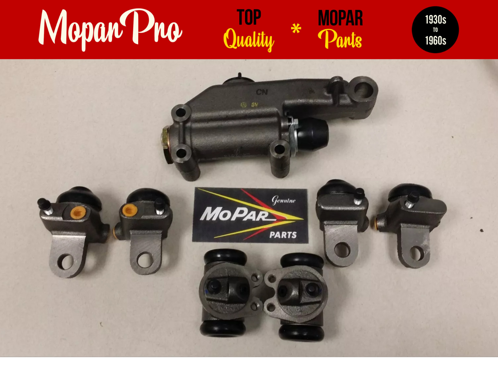 1949-1951 PLYMOUTH DODGE CHRYSLER NEW MASTER CYLINDER & WHEEL CYLINDERS KIT