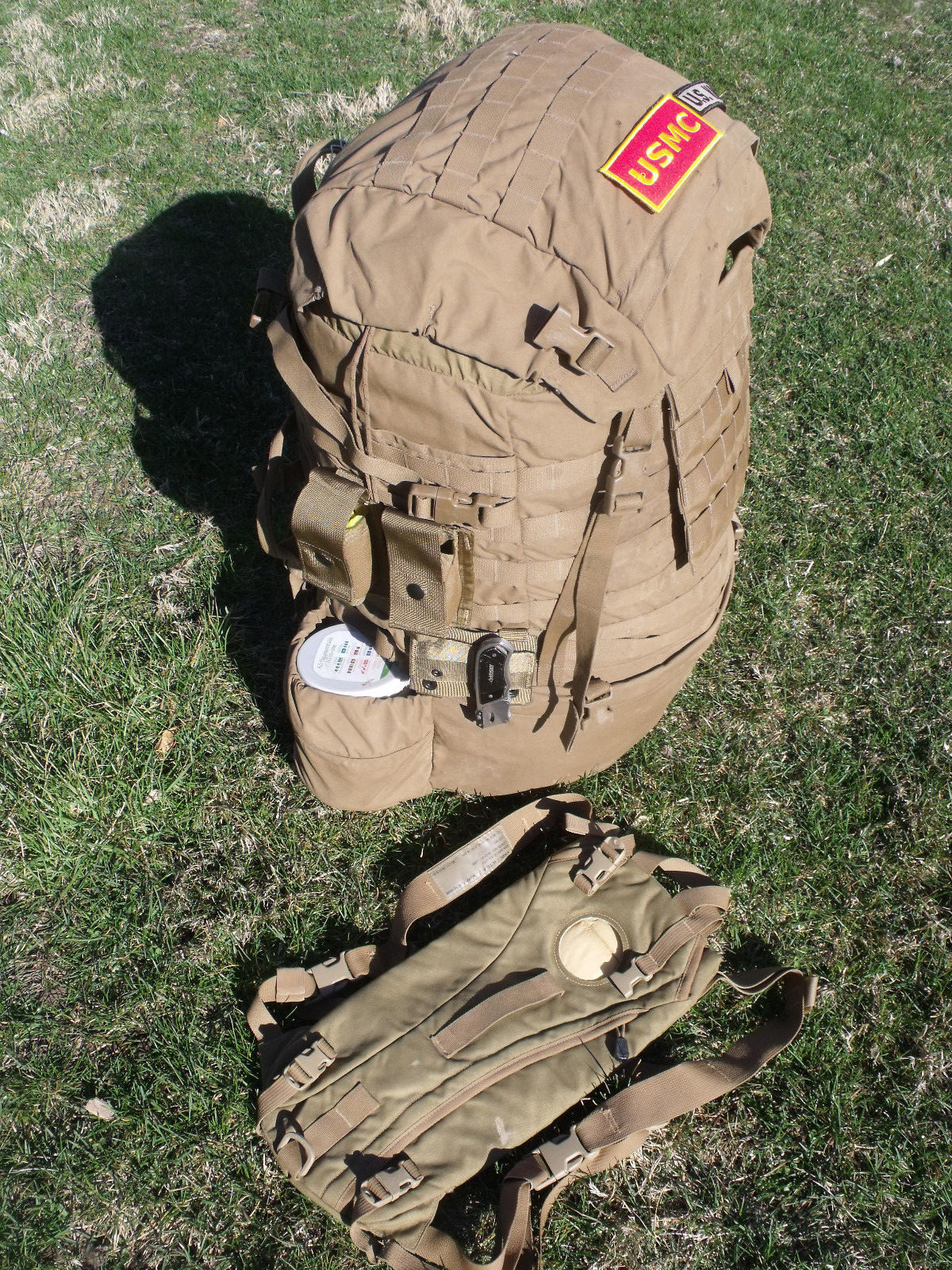 Marine Main Bag Field Pack Rucksack for USMC FILBE Set w Hydration Pouch + +