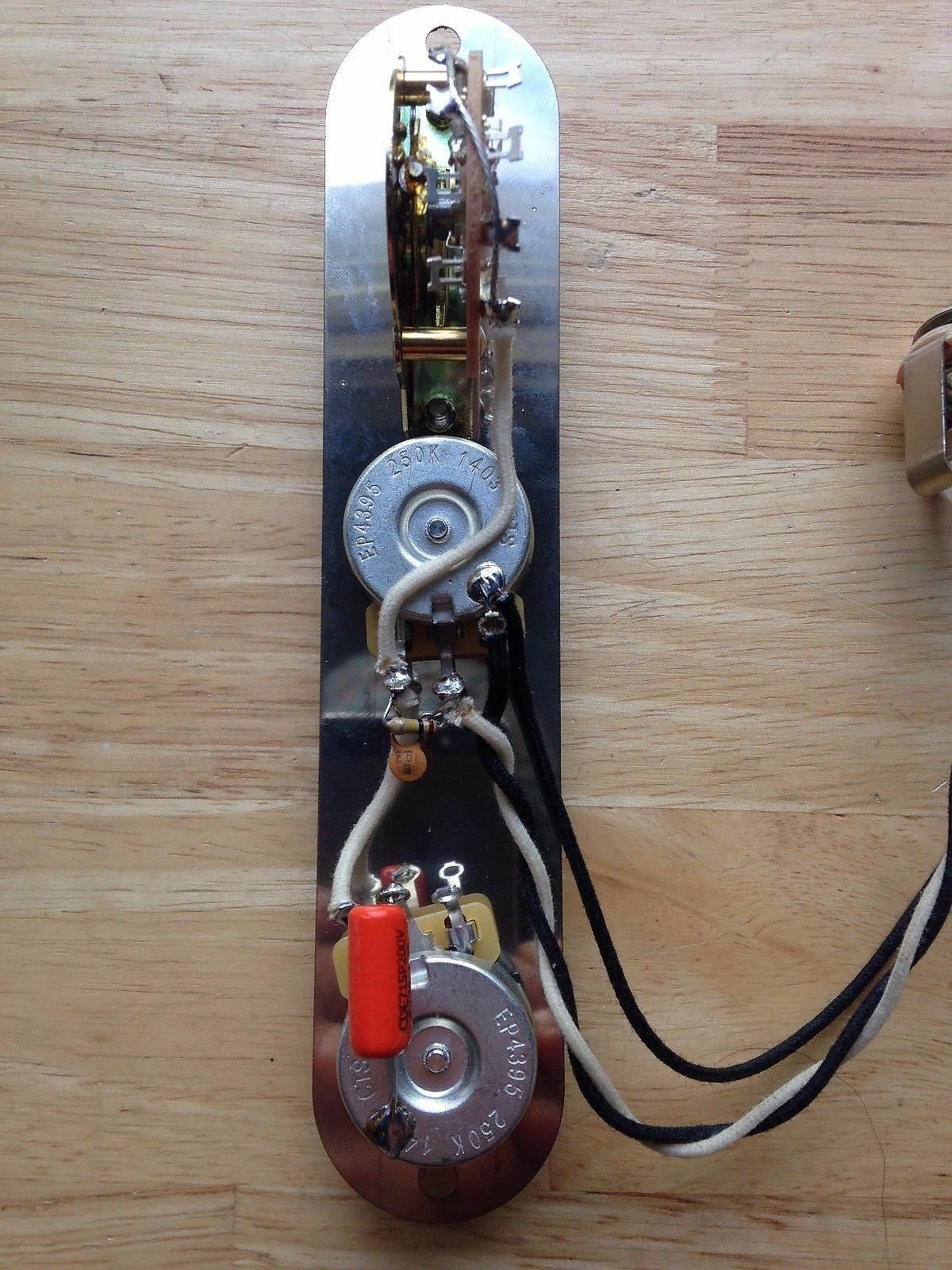 Fender Telecaster Wiring 250k CTS Pots .022 Orange Drop Treble Bleed Plate/Knobs