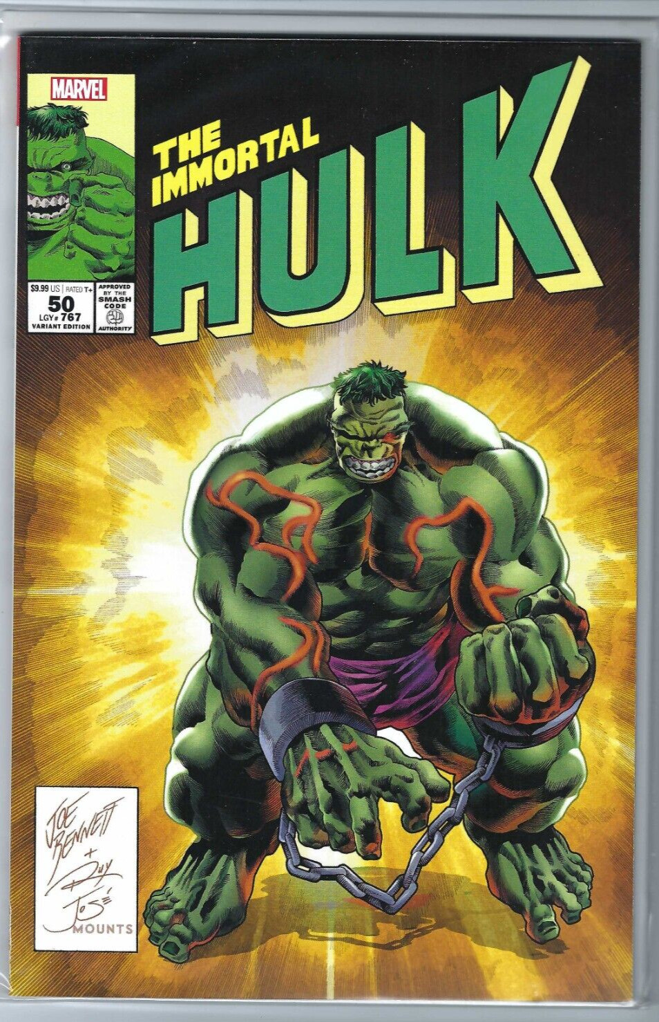 Immortal Hulk #50 Joe Bennett Homage Cover 2021 Marvel Comics Final Issue