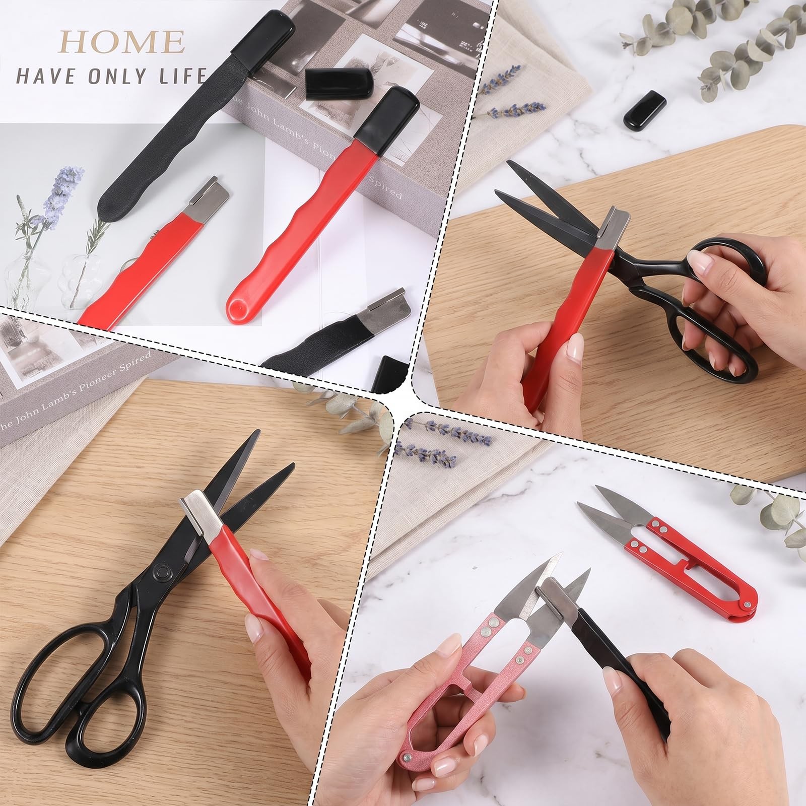 4 Pack Tungsten Carbide Knife Sharpener, Pruner & Garden Tool Sharpener, Pock...
