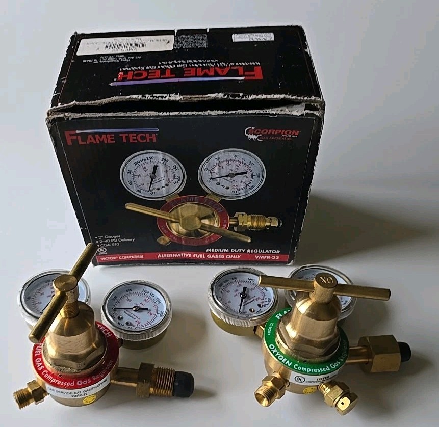 Flame Tech Scorpion  Medium Duty Regulator VMFR-22 &VMOR-22 Oxygen Regulator NEW