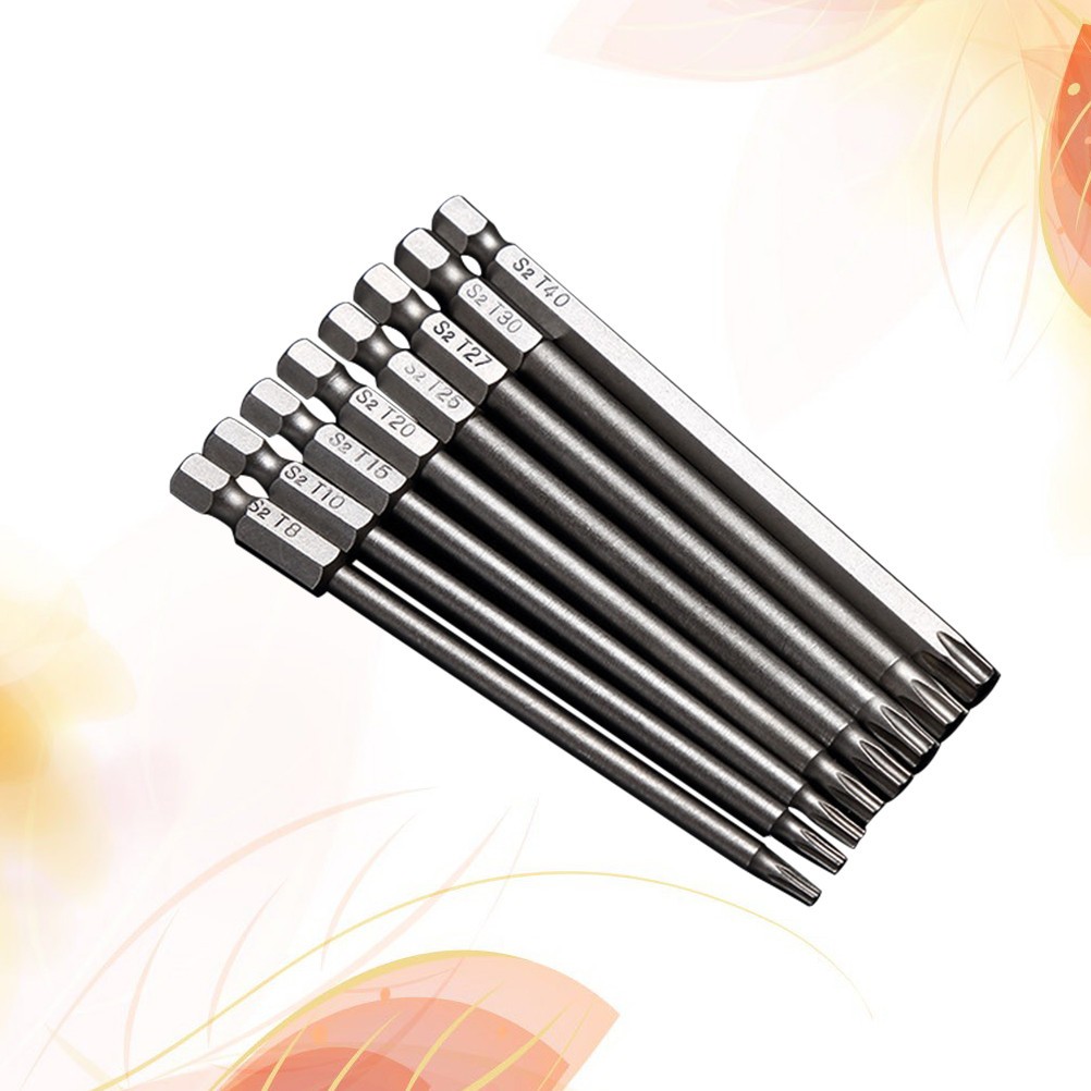 8 Pcs Impact Driver Bits Set Fastener Screw Inner Hexagon Wrench