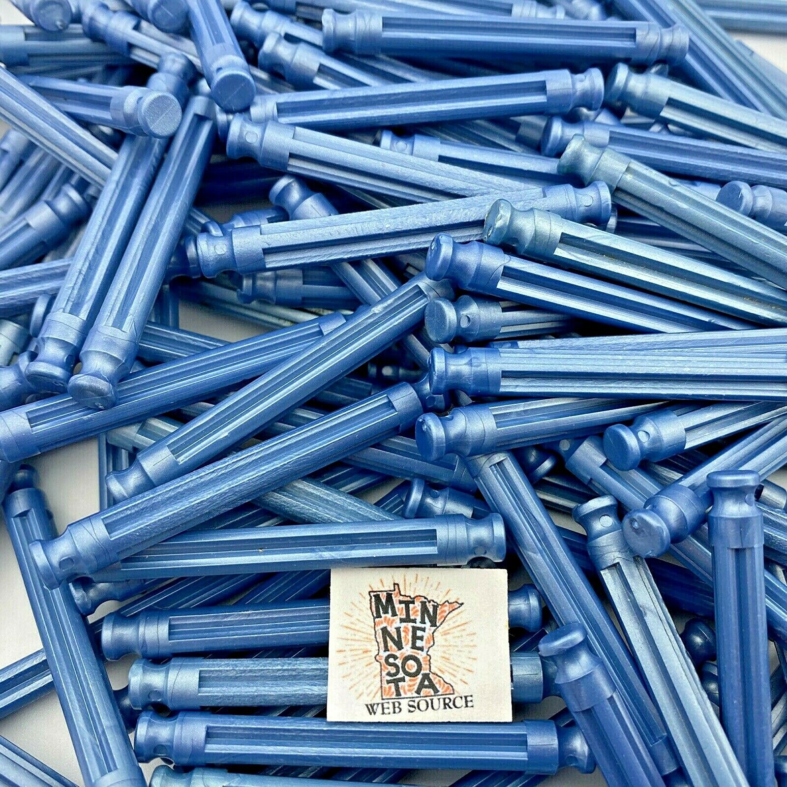 (400) K’NEX Metallic Blue 2‑1/4" (2.25") Rods – USED OEM – Standard
