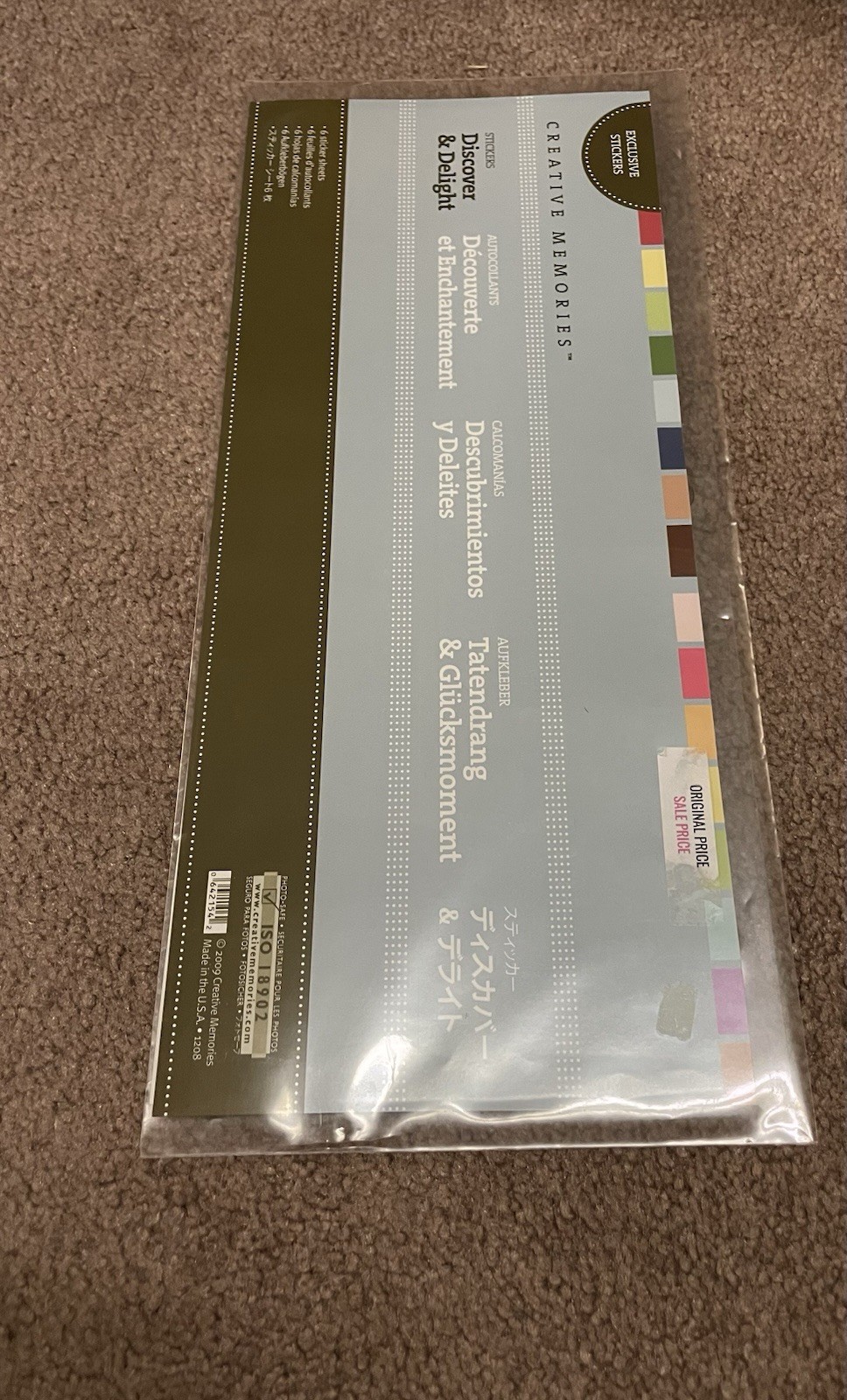 Creative Memories DISCOVER & DELIGHT 6 Sticker Sheets New