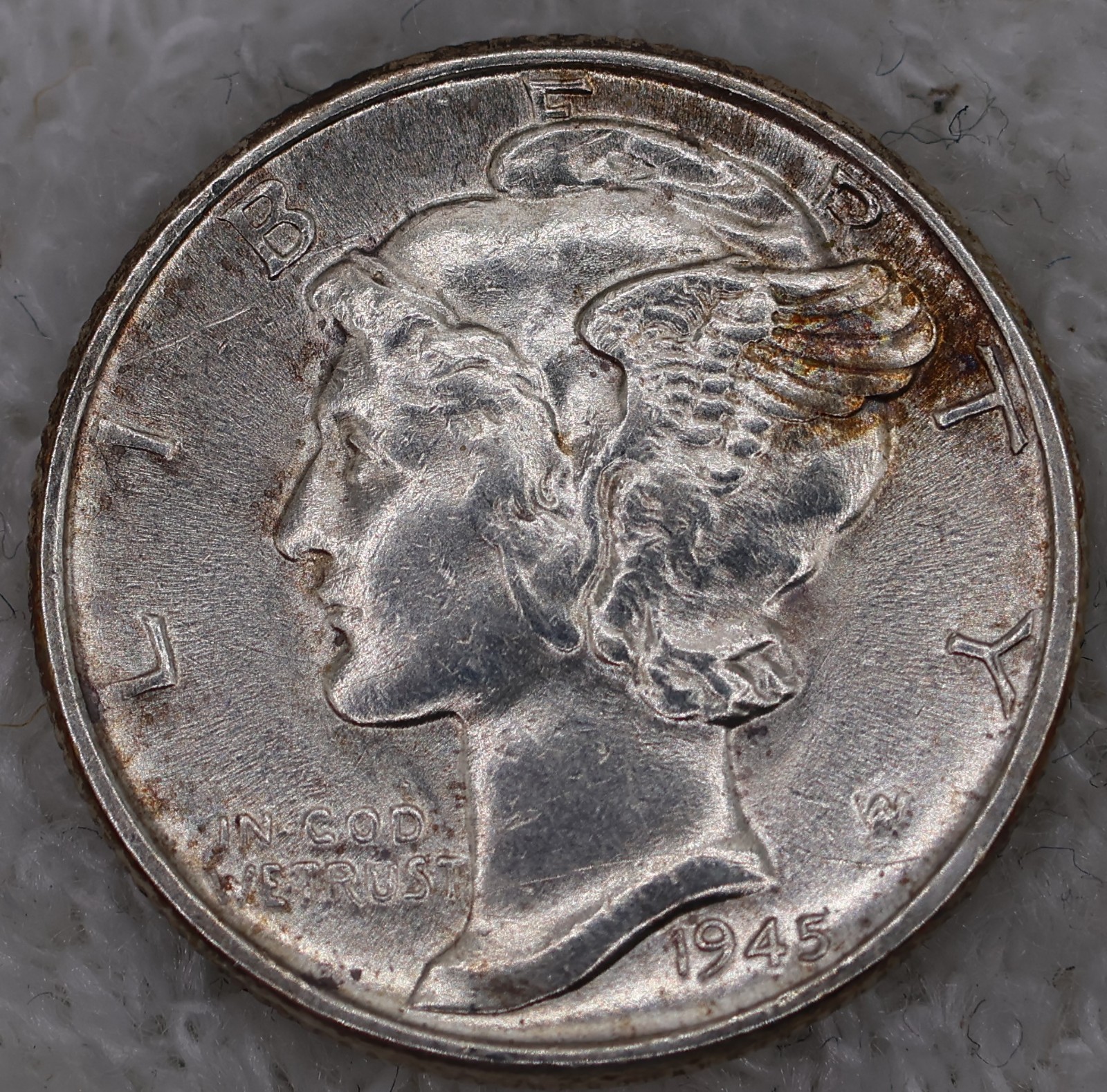 1945 Mercury Dime Uncirculated
