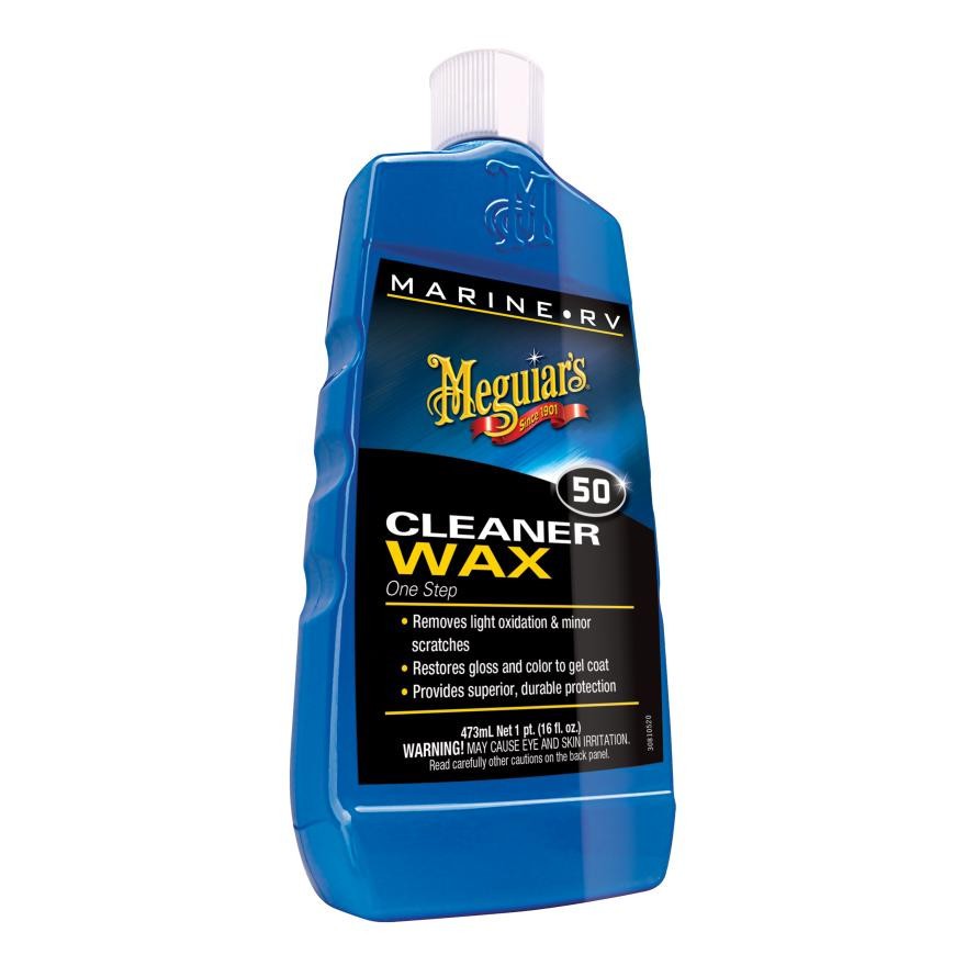 Meguiar's M5016 One Step Cleaner Liquid Wax For Boat Marine & RV Detailing 16oz