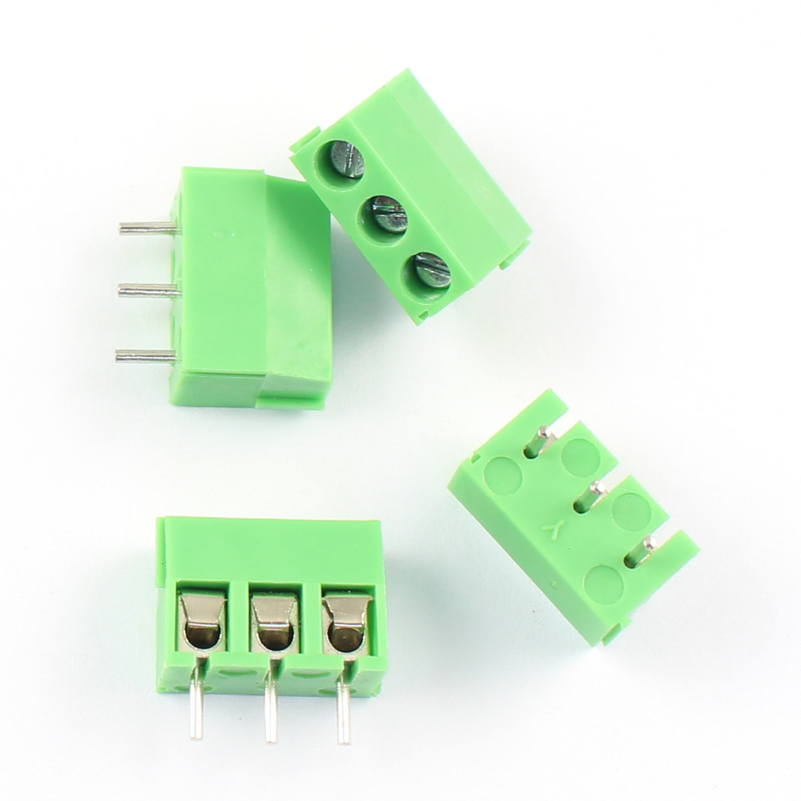 20Pcs 3.96mm Pitch 3 Pin 3 Way Straight Pin PCB Screw Terminal Block Connector