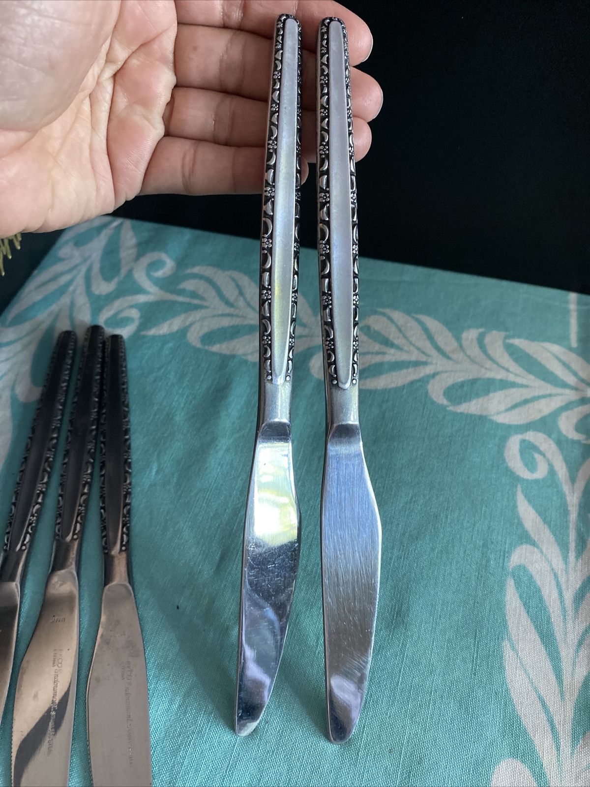 5 Vintage Ekco Eterna ENDOWMENT Stainless Flatware Dinner Knives