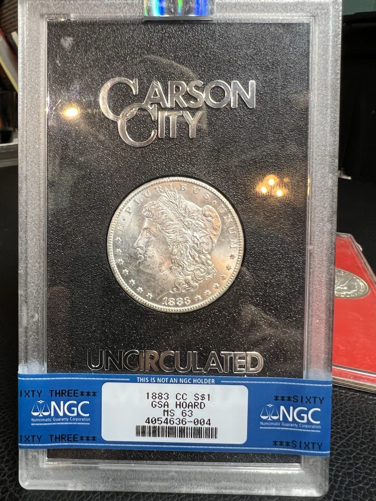 1883-CC MS63 GSA VAM-4 Dash Under 8 Doubled Date