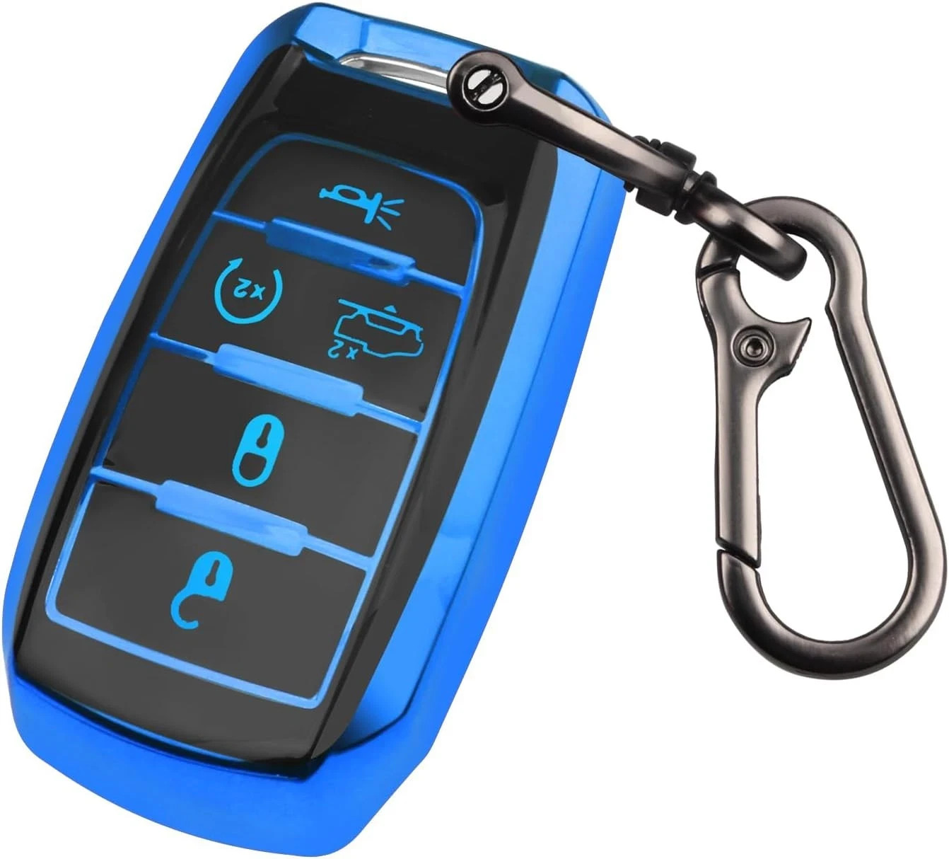 QBUC for Dodge Key Fob Cover, Fits RAM 1500 2500 3500 4-5 Blue