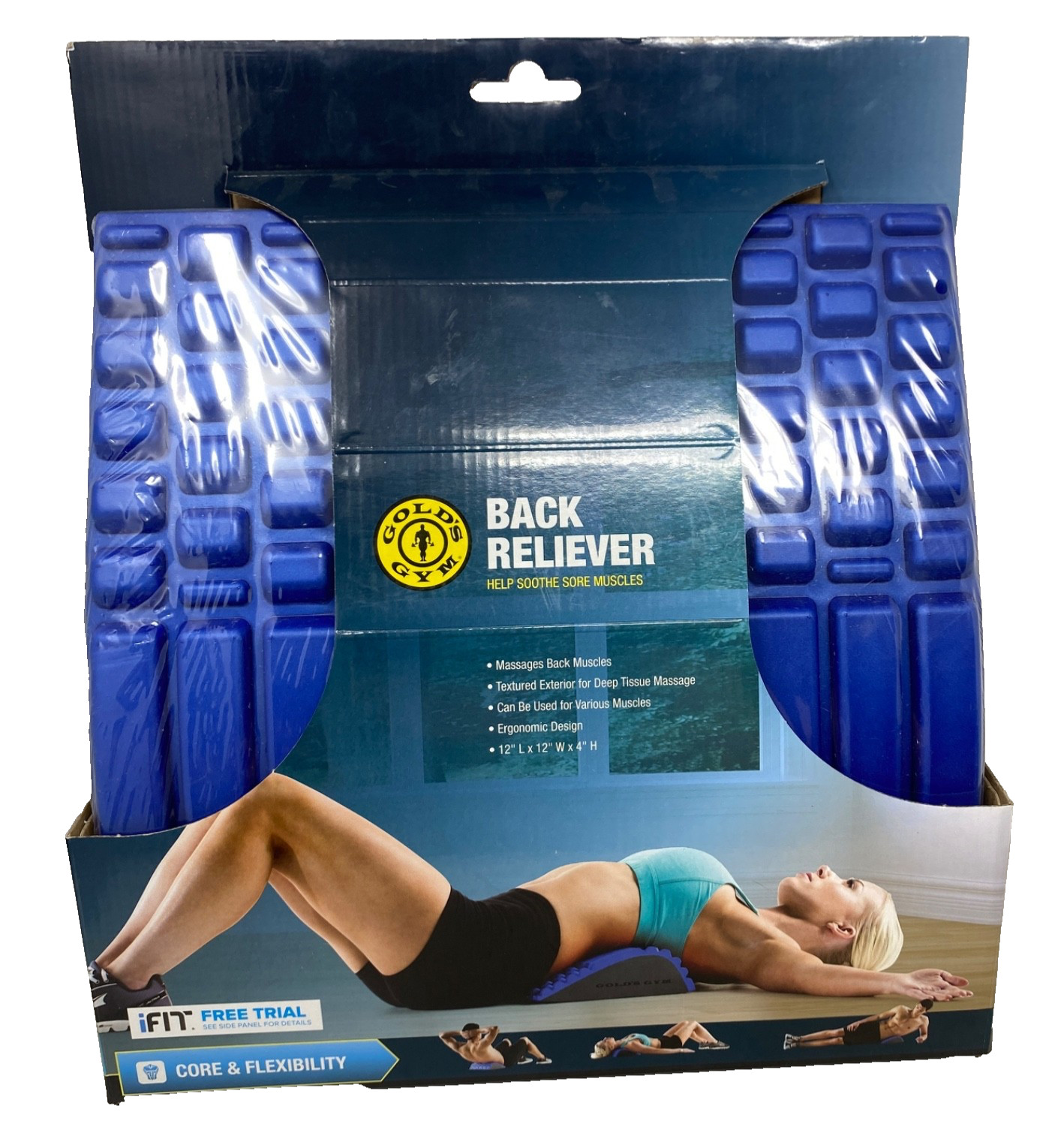 Gold's Gym Back Reliever Core and Flexibility 12"L x 12"W x 4"H