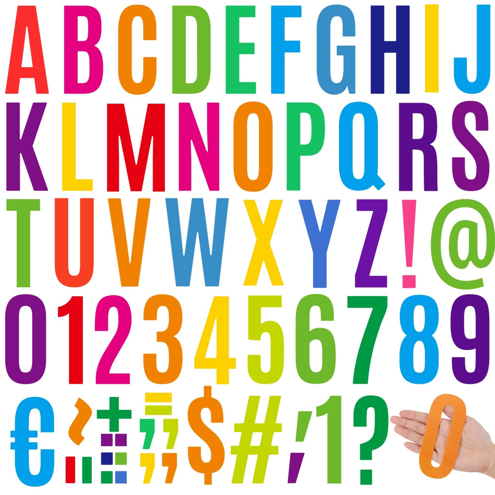 240Pcs 5 Inch Bulletin Board Letters Large Letter Stickers Colorful Vinyl Alp...