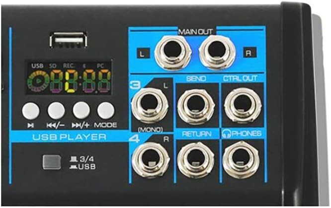 Pyle Professional Audio Mixer Sound Board Console System USB Interface 4 Channel