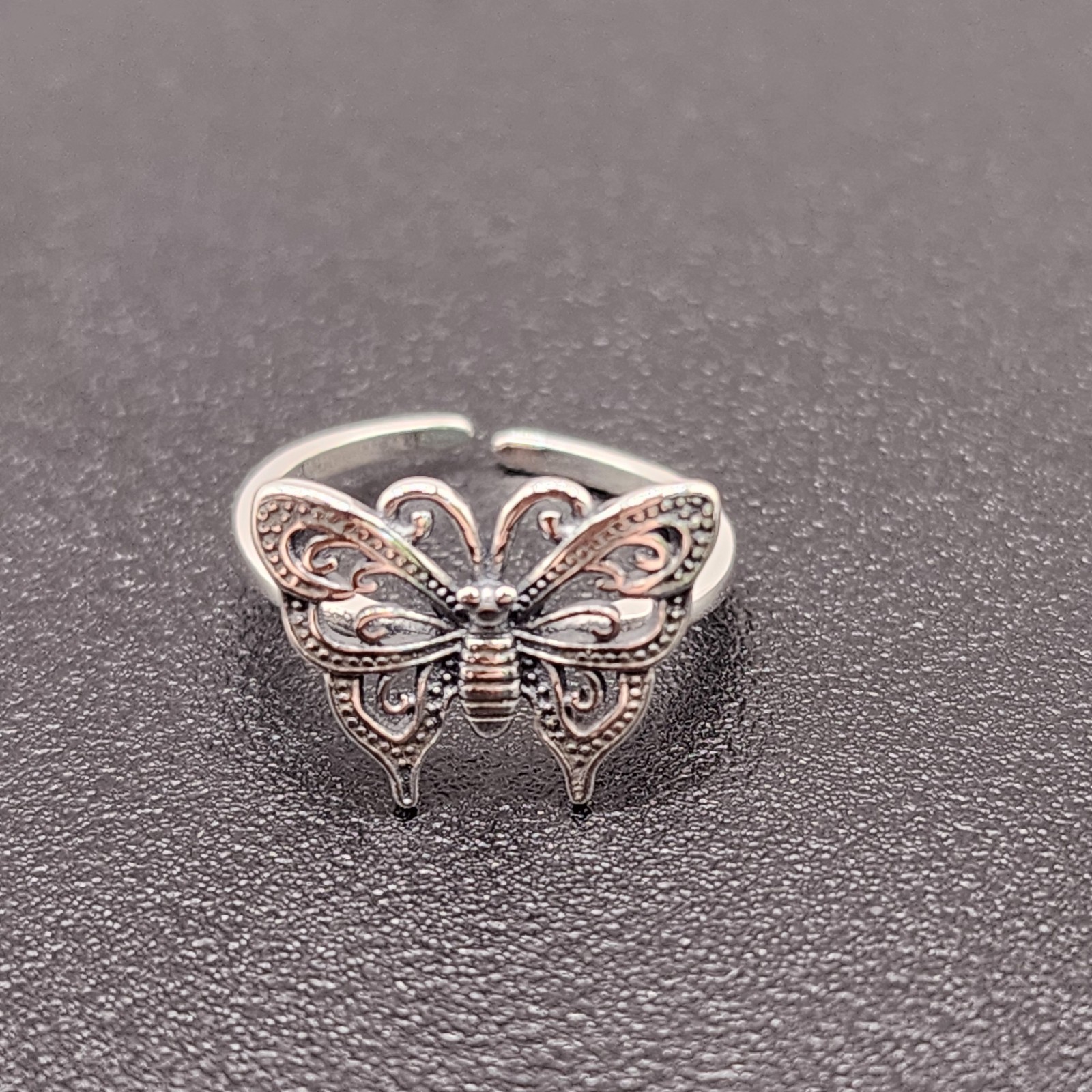 925 NEW Sterling Silver TOE Ring BUTTERFLY 10mm