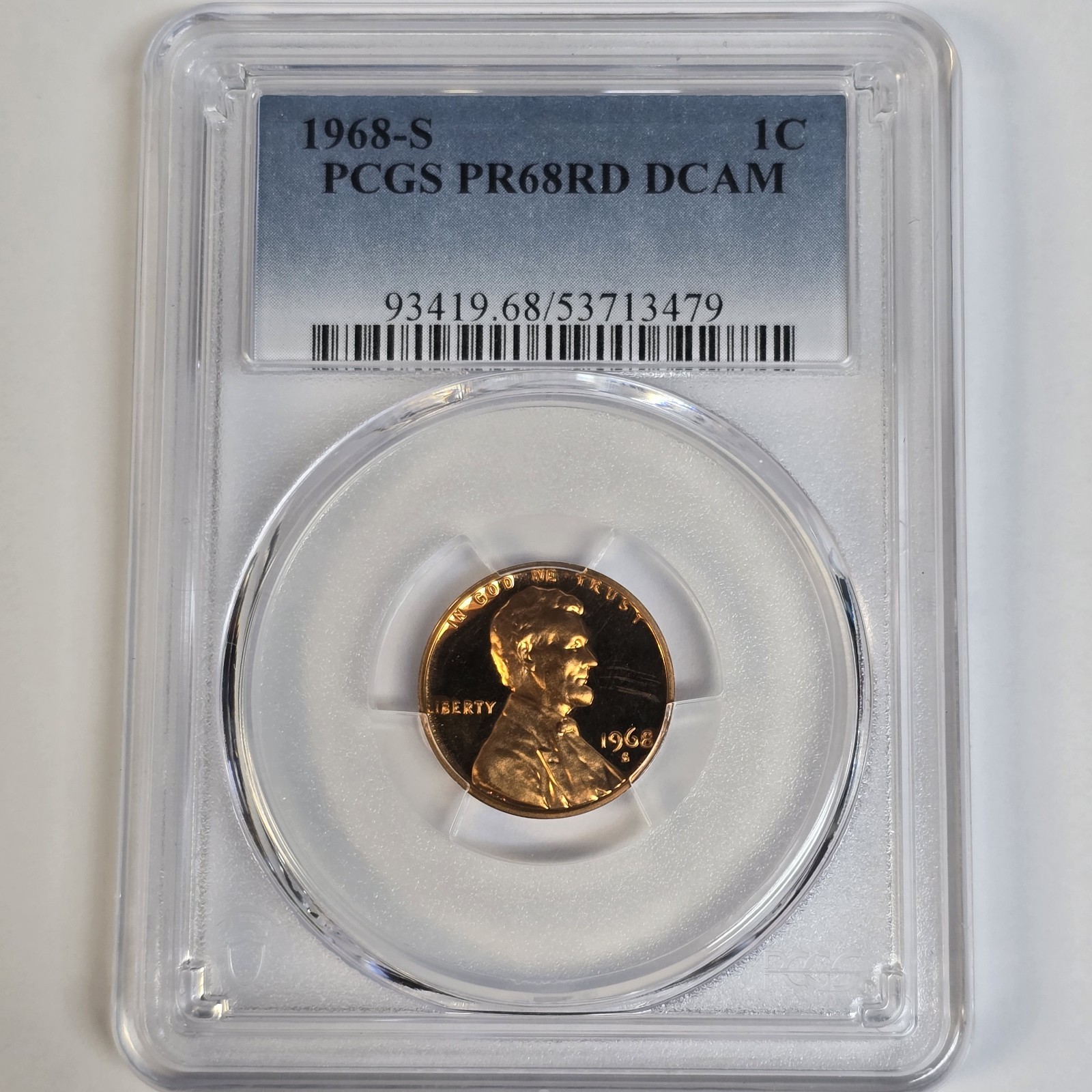 1968-S 1C PCGS PR68RD CAM - Lincoln Cent (Modern)