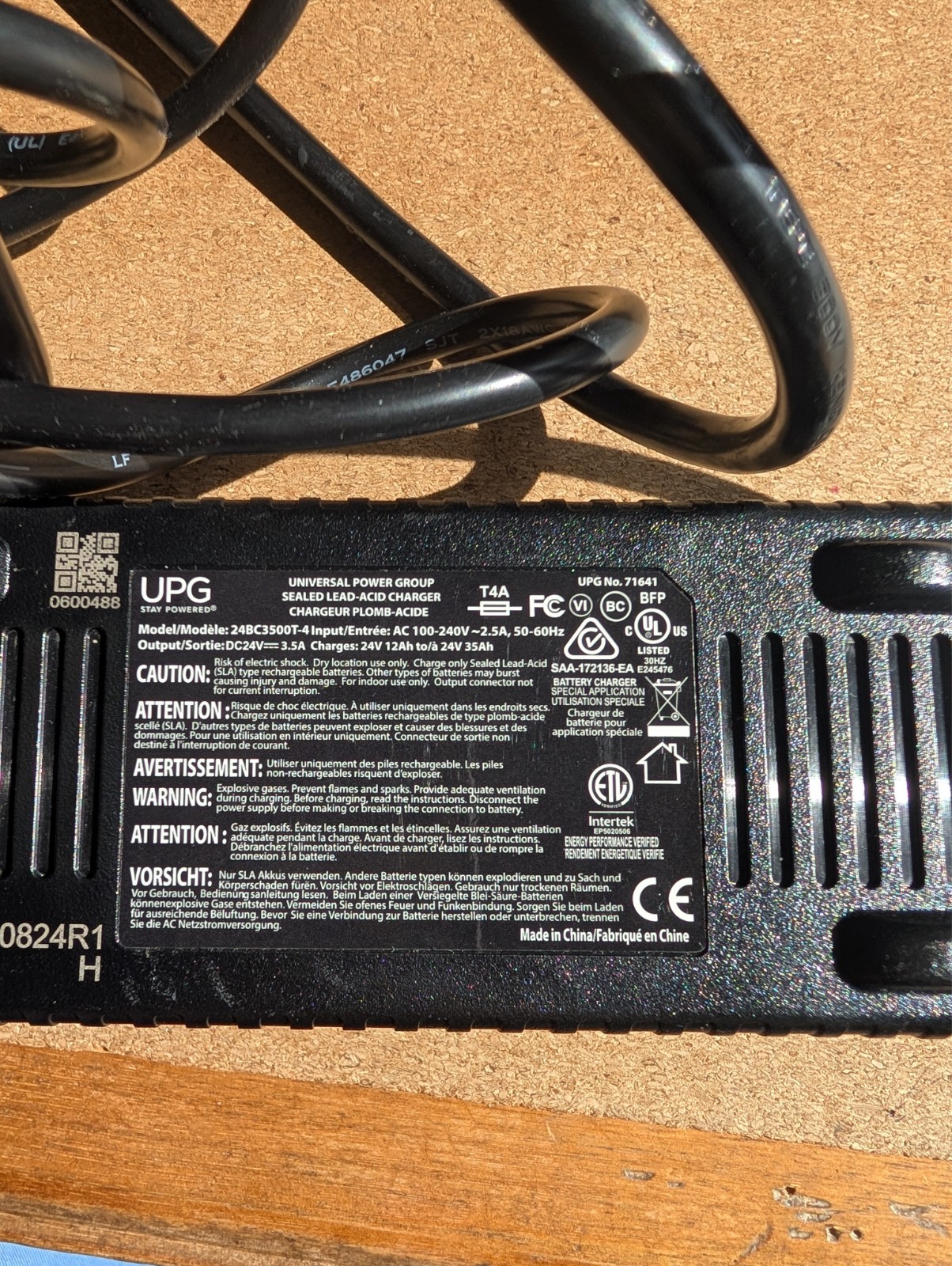 24BC3500T-4 Power WheelChair Charger Gel/Agm Power 24V 3.5 Amp Upg#71699