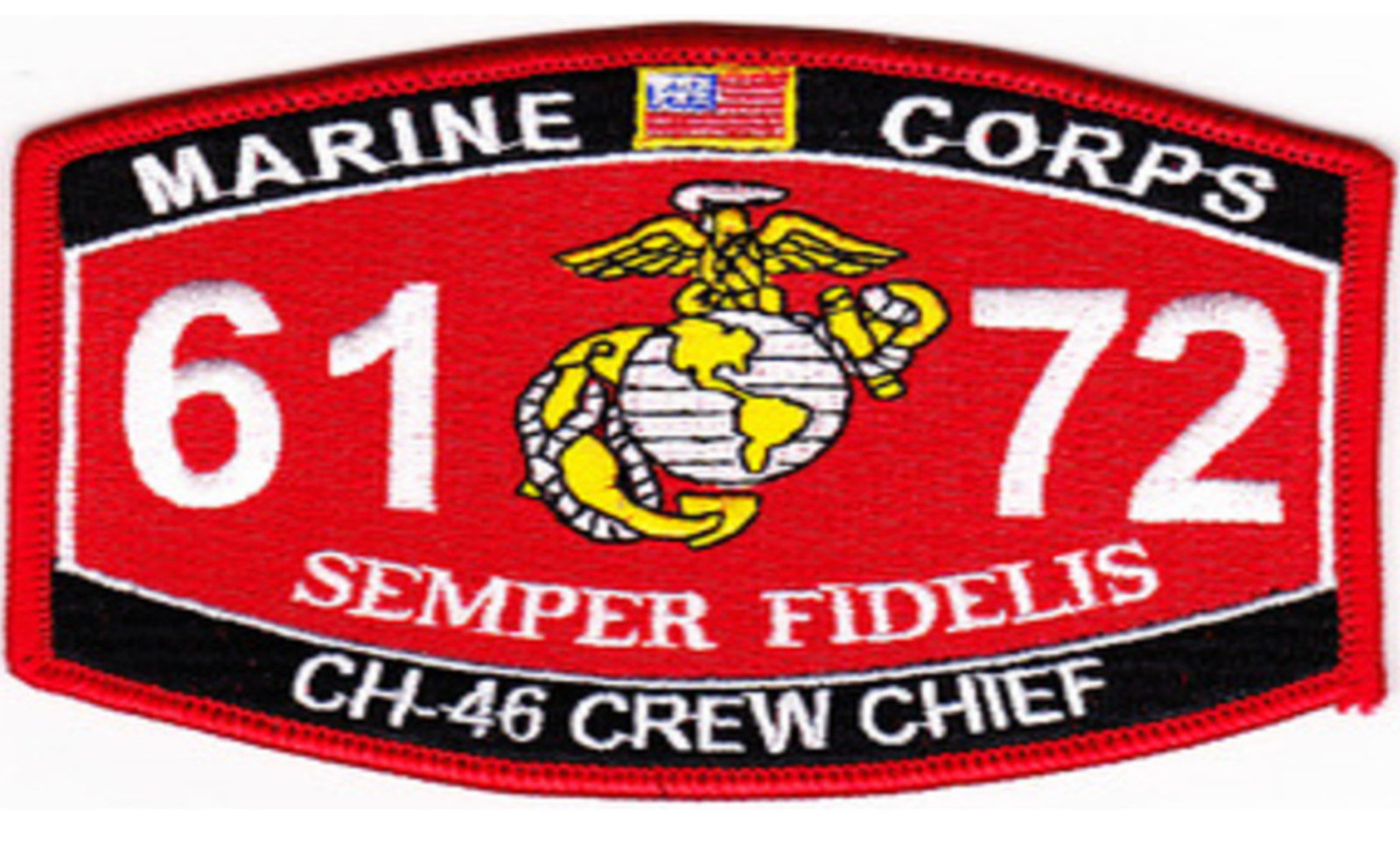 4.5" MARINE CORPS MOS 6172 CH-46 CREW CHIEF  EGA EMBROIDERED PATCH