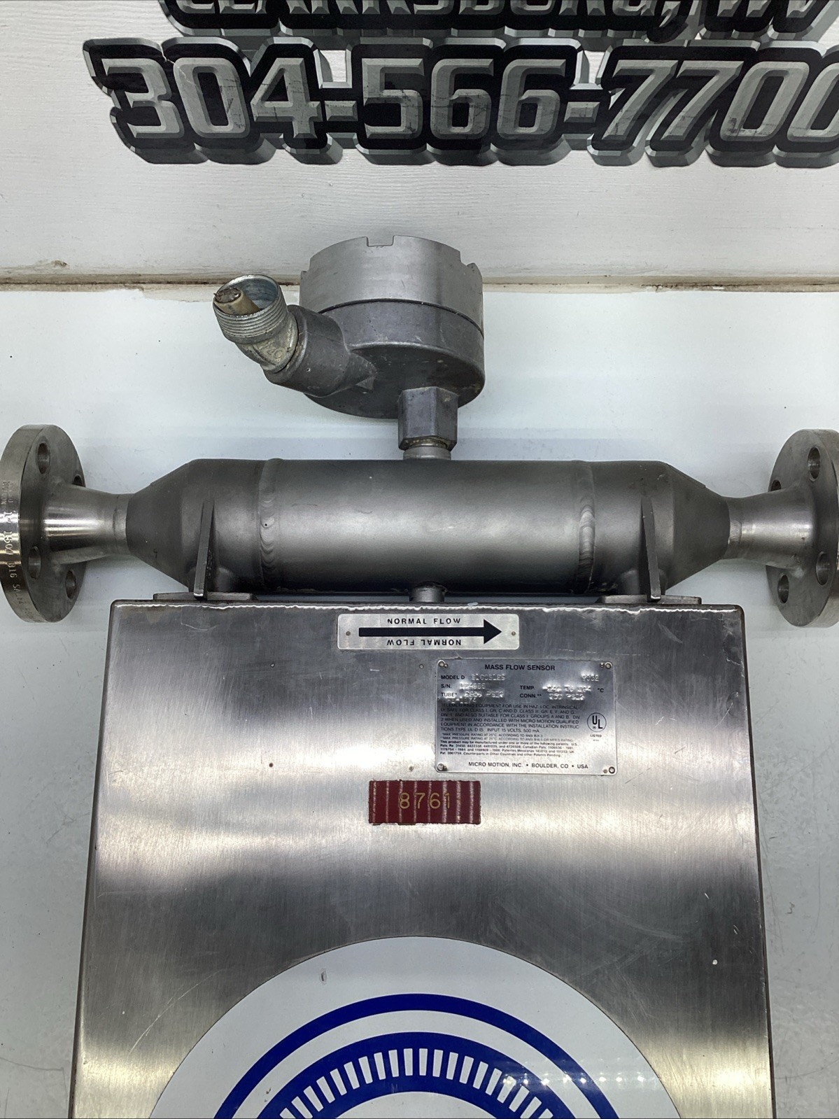 Micro Motion Mass Flow Sensor 1” DS100S128