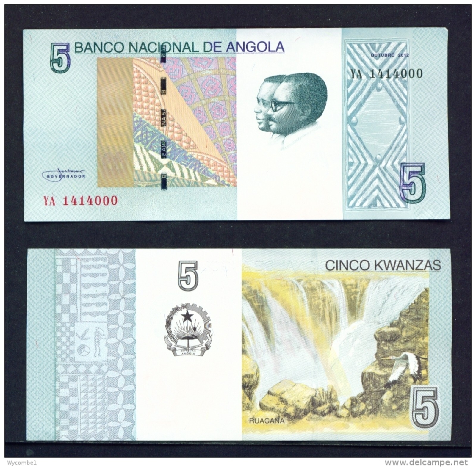 ANGOLA - 2012 5 Kwanzas UNC Banknote
