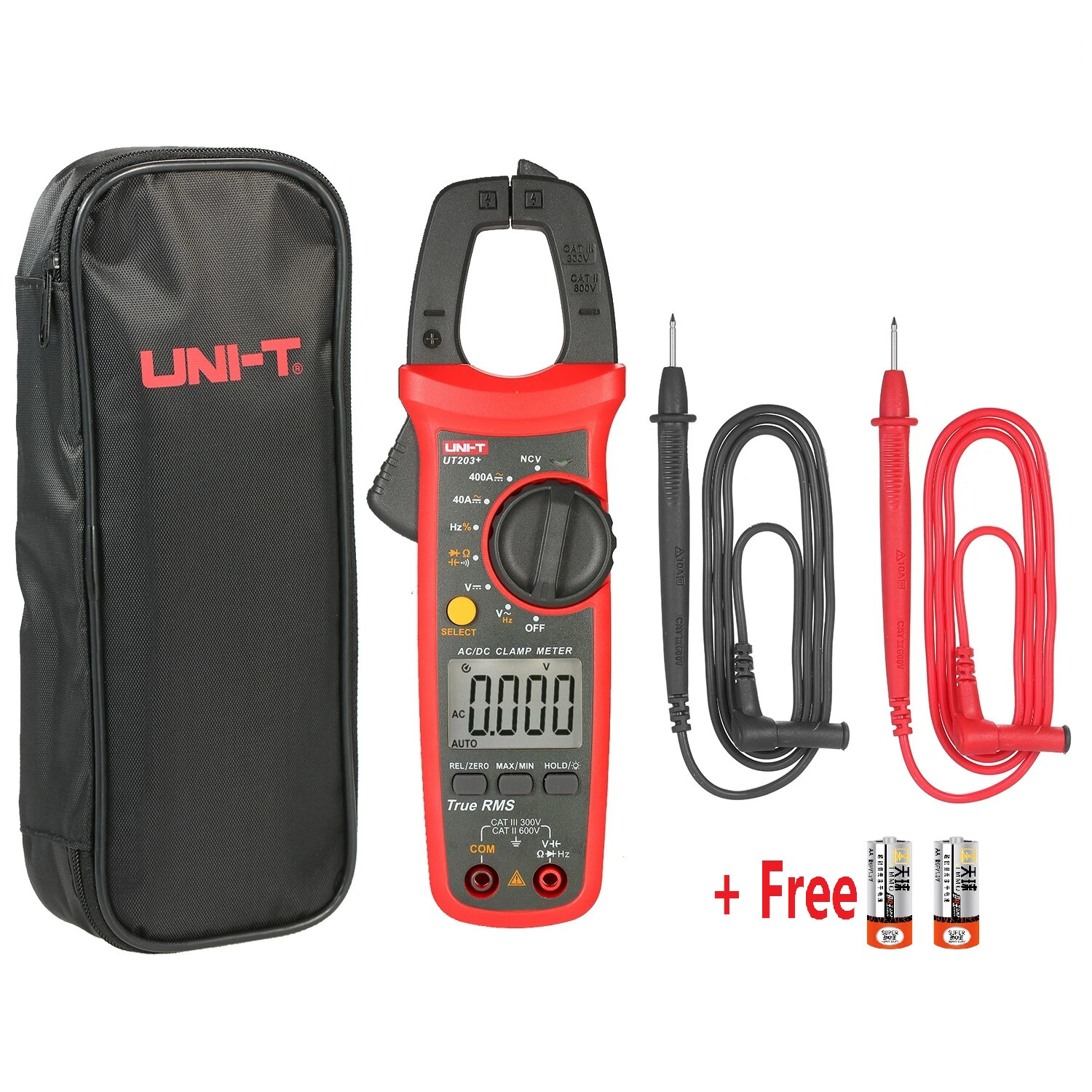 UNI-T UT203+ Digital Handheld Clamp Multimeter Tester Meter DMM CE AC DC Volt ✦K
