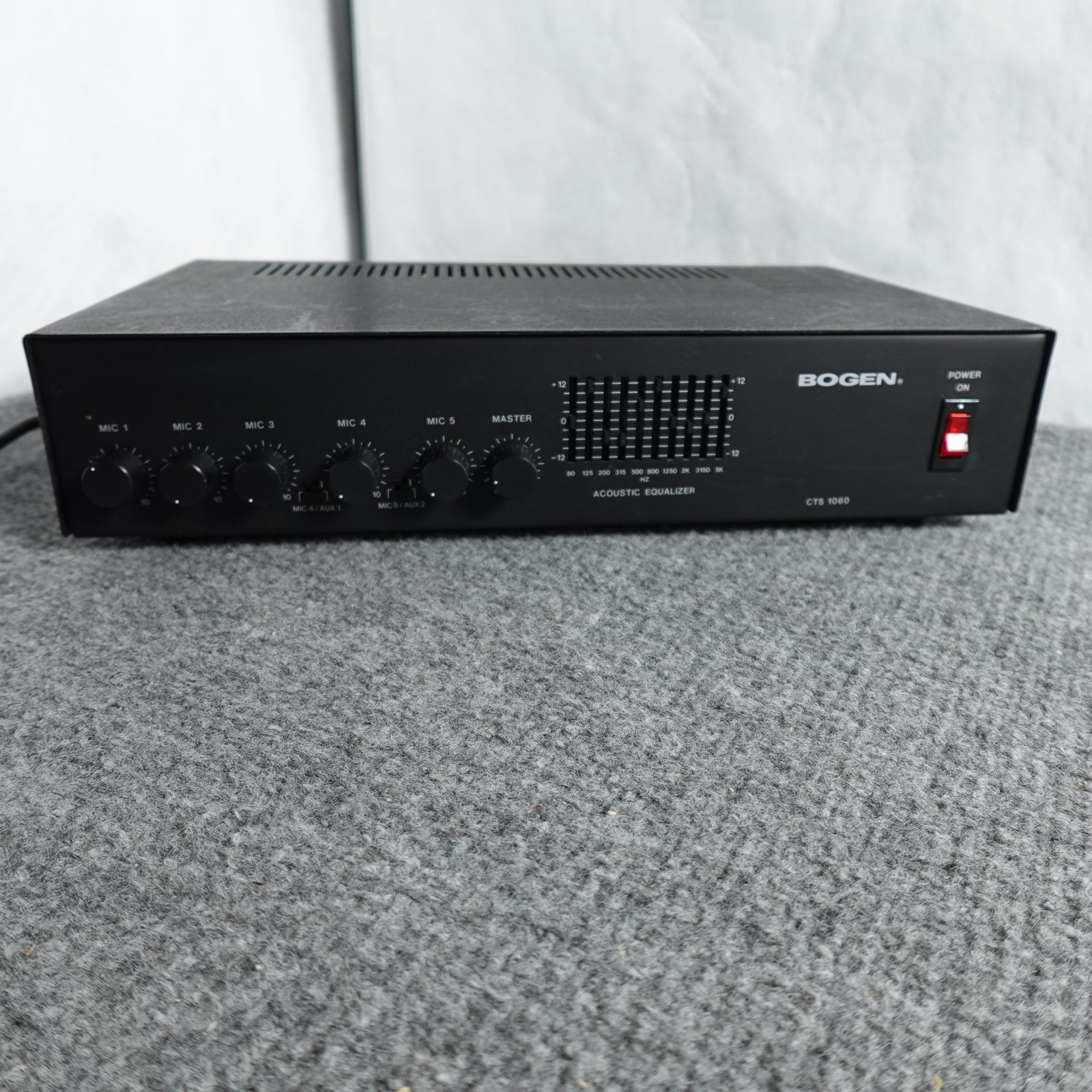 Bogen CTS 1060 Mixer Amplifier 60W 5 Mic Acoustic Equalizer Pro Audio Black