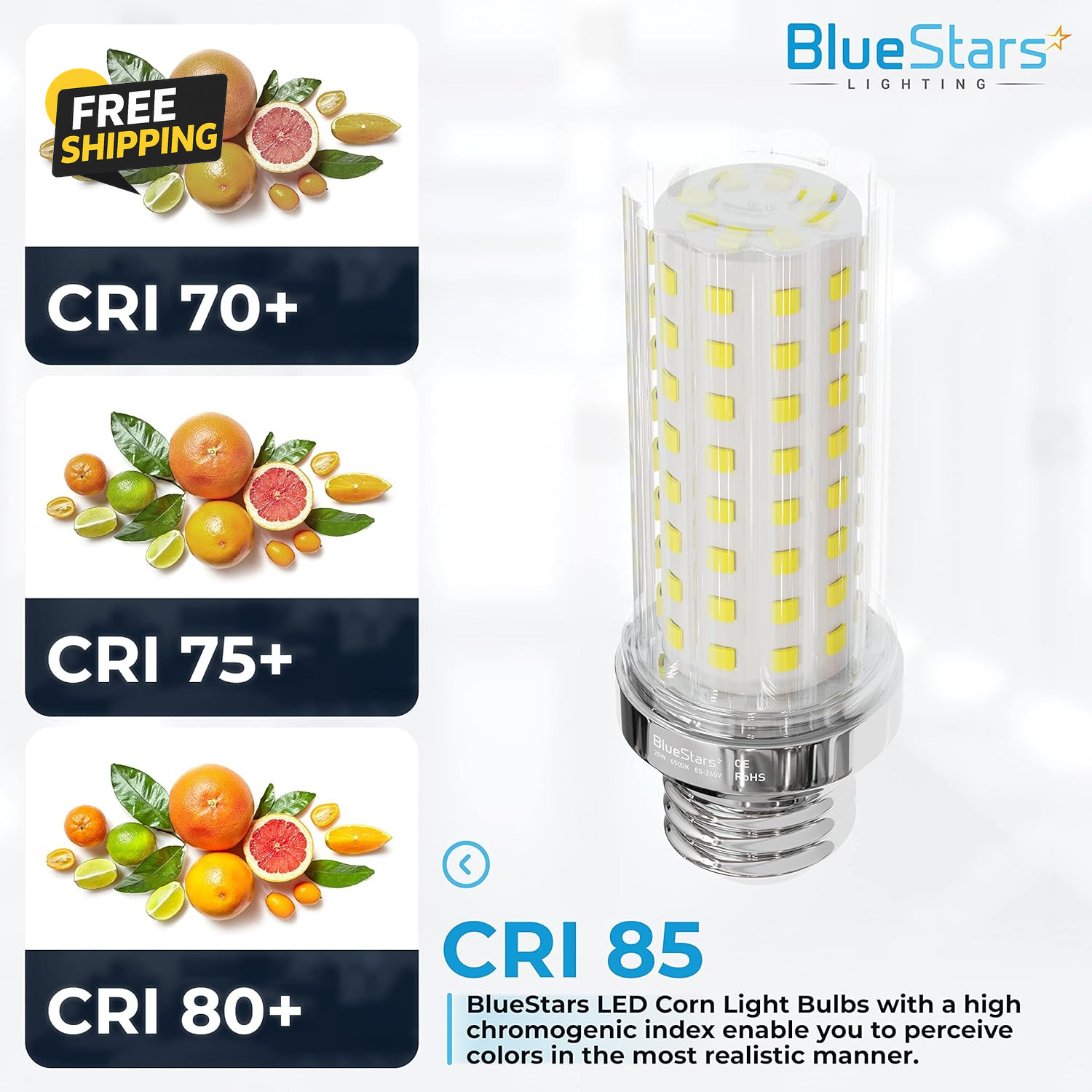 LED Corn Light Bulbs 150W Equivalent Super Bright, 1600 Lumens, 20W E26 Base