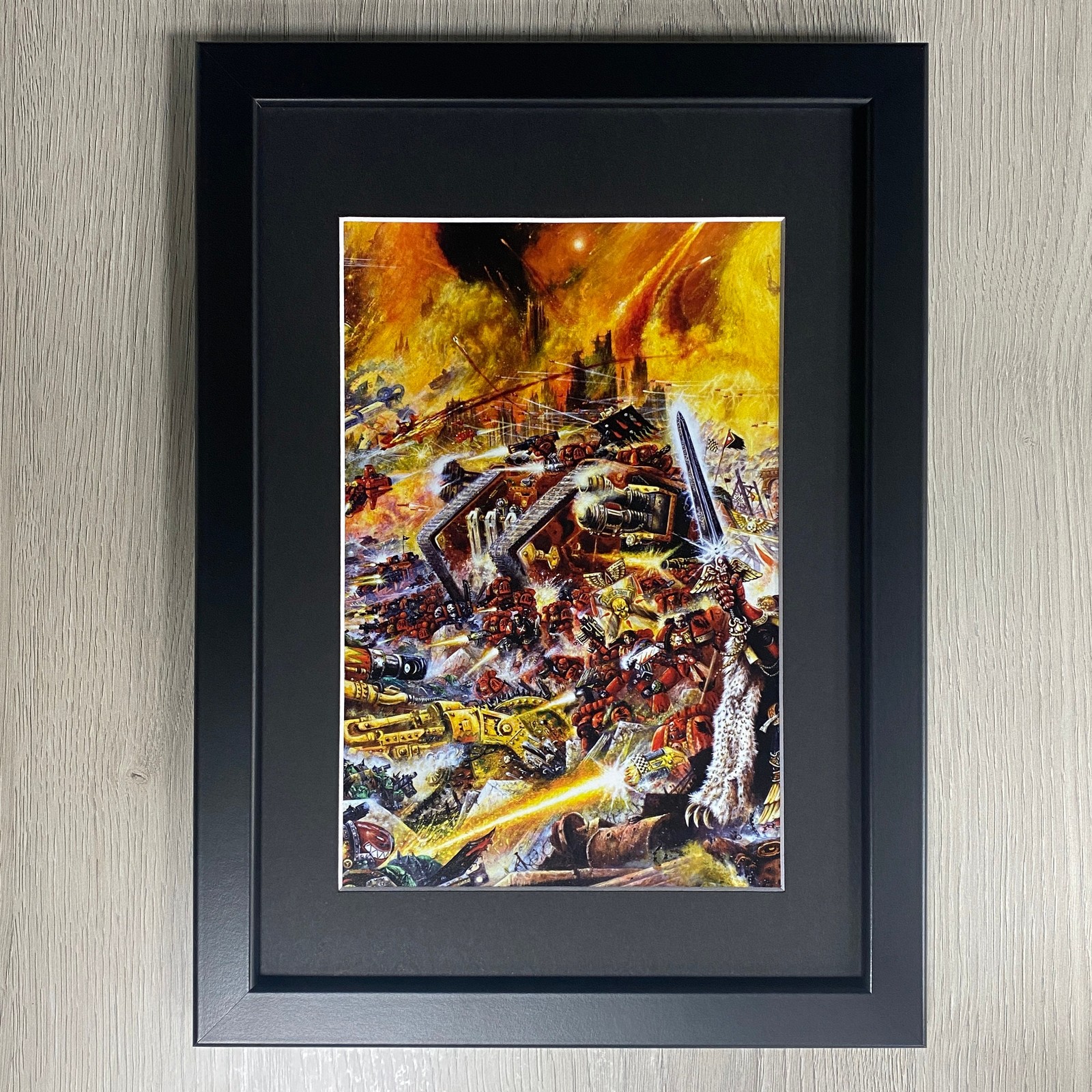 FRAMED BLOOD ANGELS LAND RAIDER ART SPACE MARINES WARHAMMER 40,000 40K