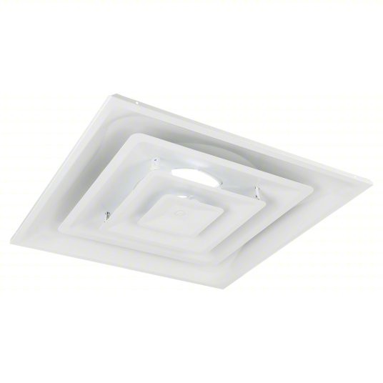 3-Cone Diffuser Ceiling 4MJV2 23 3/4 in H, 23 3/4 in W, Lay-In, 6" Duct, Steel