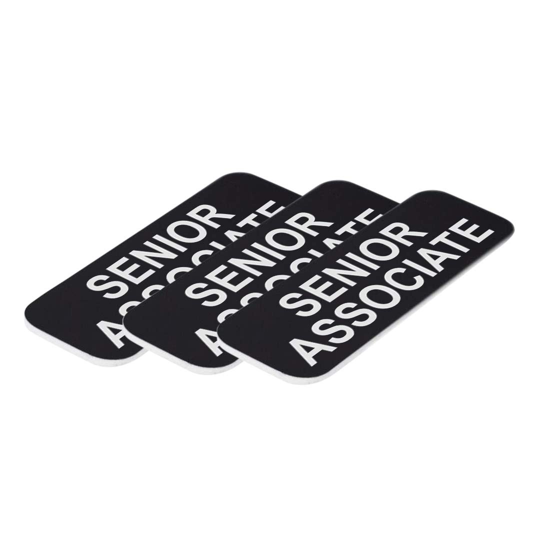 Senior Associate 1 x 3" Name Tag, (3 Pack)
