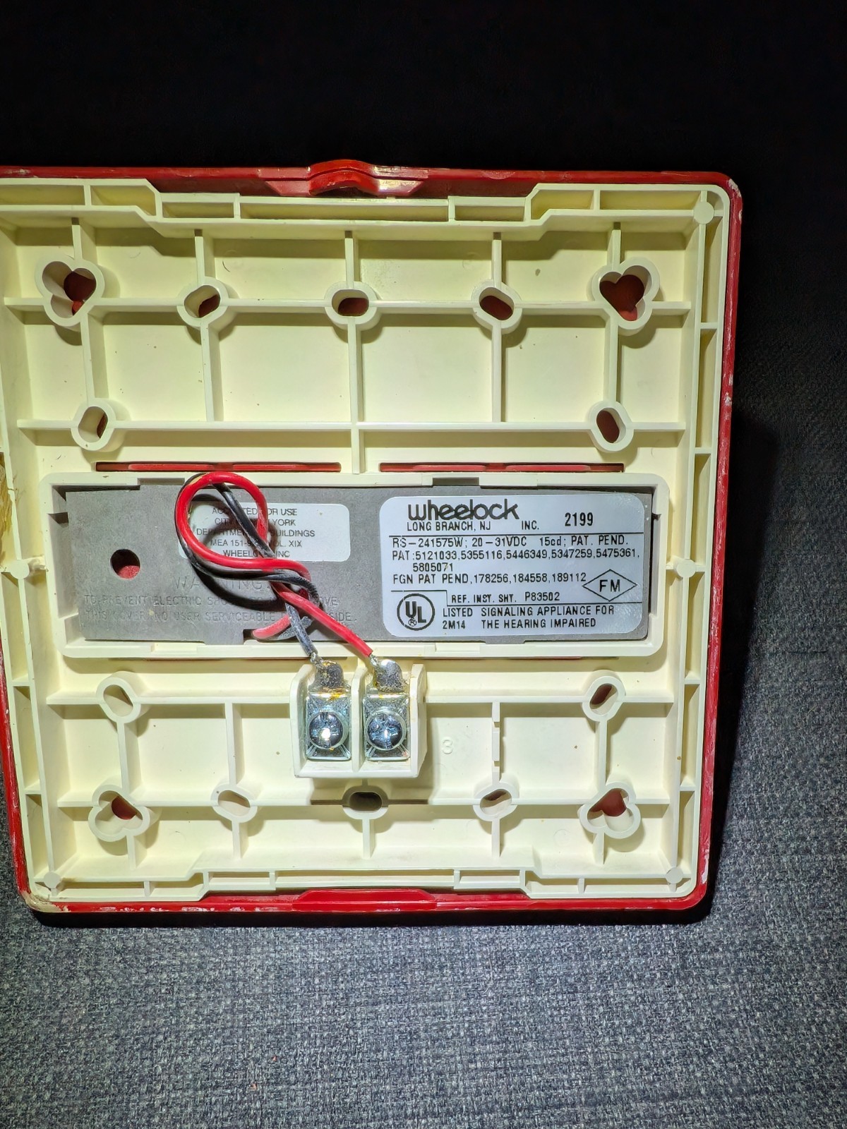 Wheelock RS-241575W Wall Mount Strobe - Used But Functional