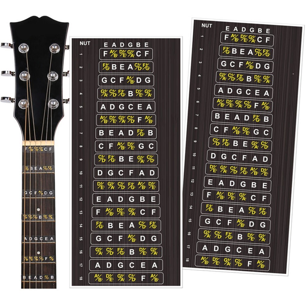 Entertainment Sticker Decals Scales String Beginner Easy To Install Fret