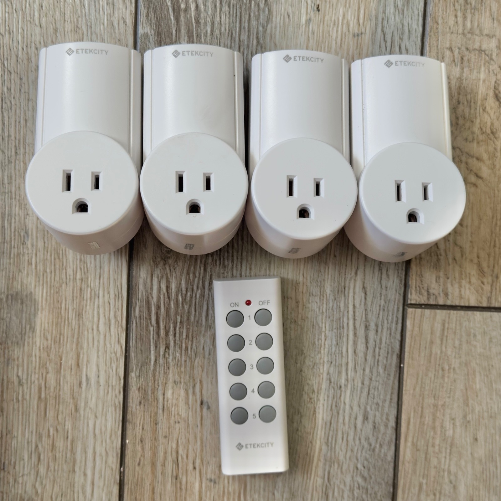 ETEKCITY Zap Matched Outlet Switches With Remote Lot of 4 Tested
