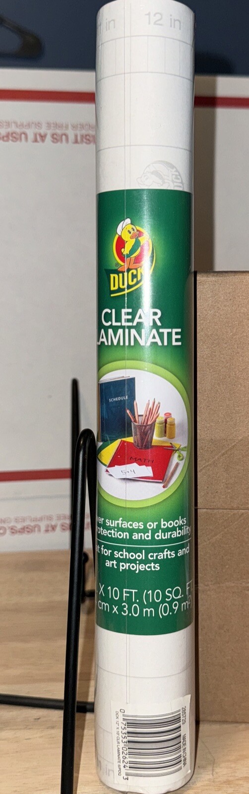 Duck Brand Clear Laminate-12" x 10'-Craft/School Projects-Shelf Liner-1 Roll!!