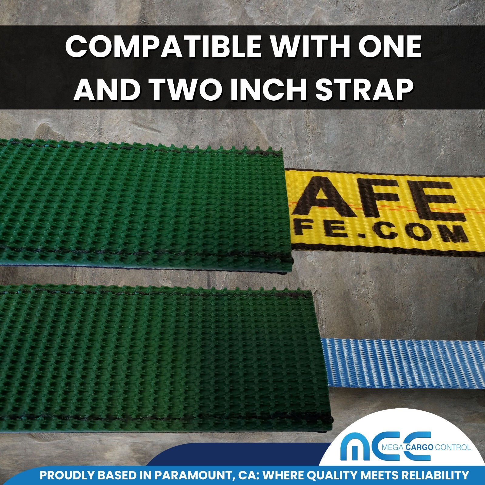 4 Pack 24" Low Profile Tread Grab Grip Webbing Protector Sleeve For 2" Strap