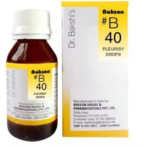 Bakson B40 Pleurisy Drops (30ml) Free Shipping World Wide