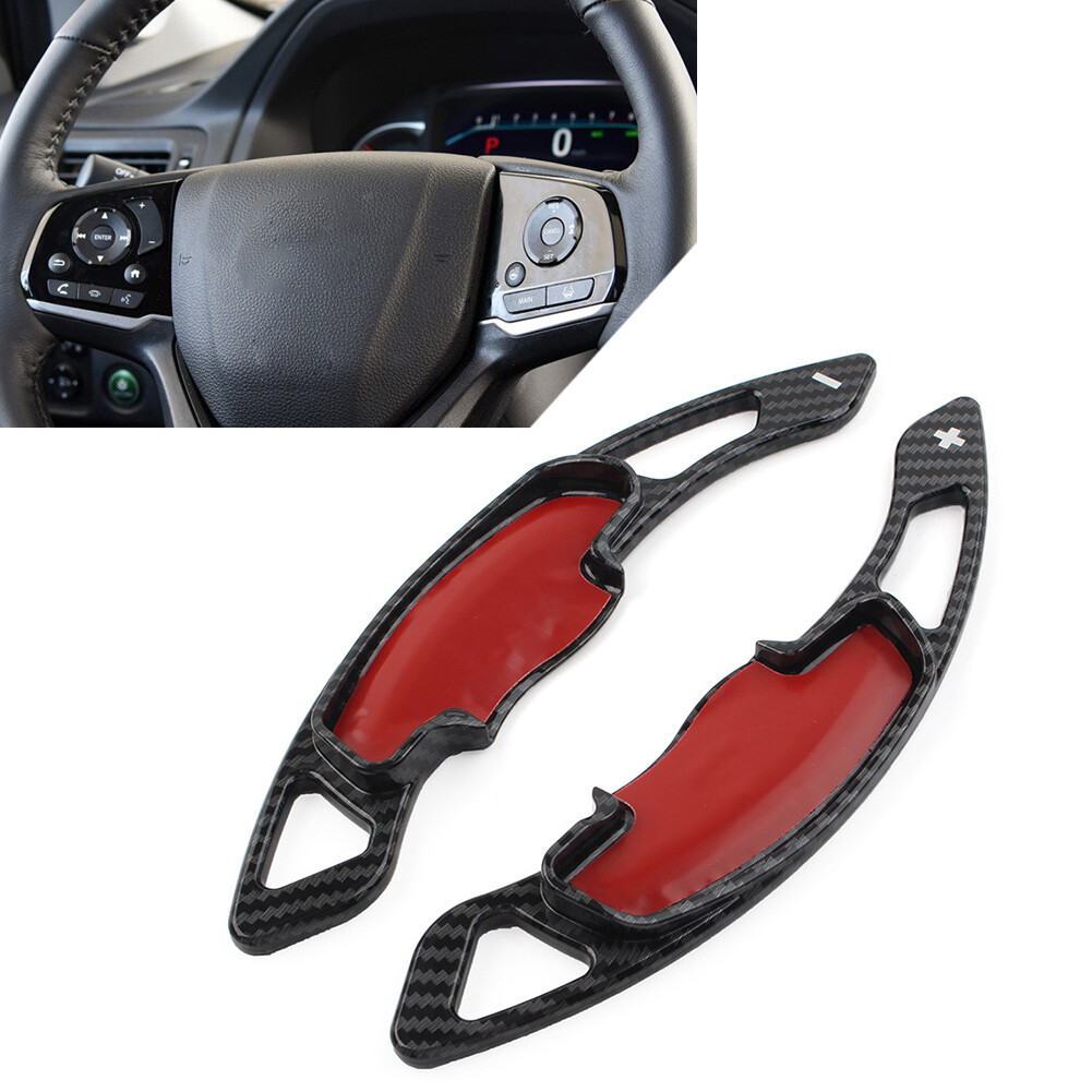 Carbon Fiber Steering Wheel Paddle Shifter Extension For Honda Accord Black US