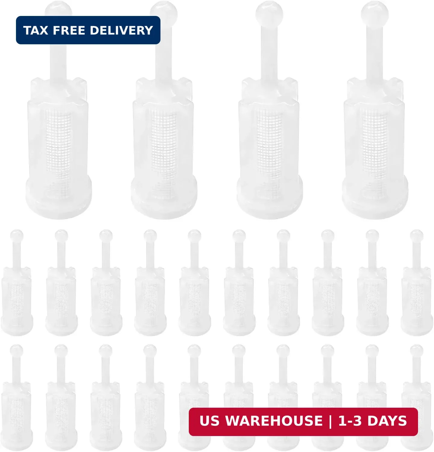 24 PCS HVLP Gravity Spray Gun Filters, 100 Micron HVLP Spray Gun Paint Strainers