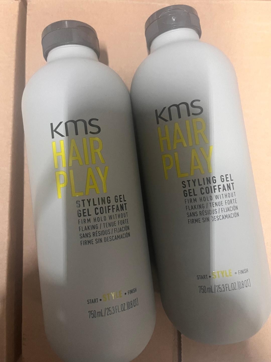 KMS Hair Play Styling Gel 25.3oz/750ml /2 PACK - NEW FRESH SEALED