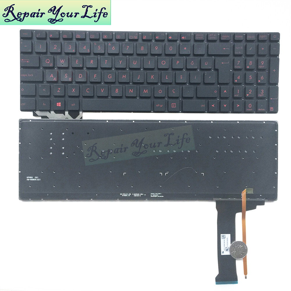 TR SK SV keyboard for ASUS N551 N552 N751 N551JB N752JK G551 G551JM red backlit
